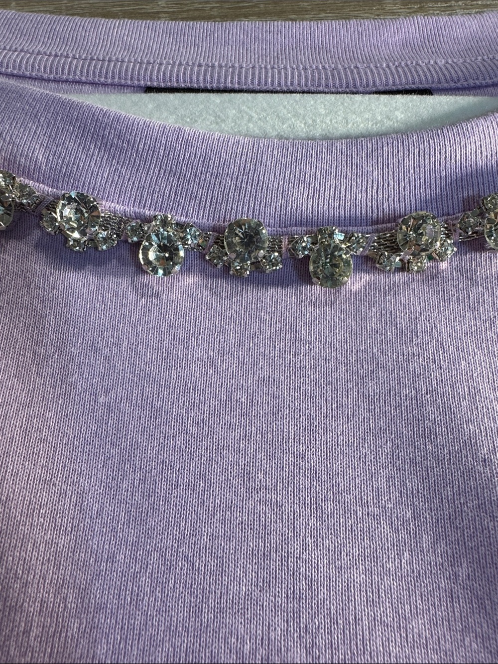 Rafaella Plus Size Embellished Crewneck Long-Sleeve Top - Lilac (Size 3X) - Picture 5 of 11